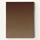 Bruine gradiënt notitieboek (Achterkant)