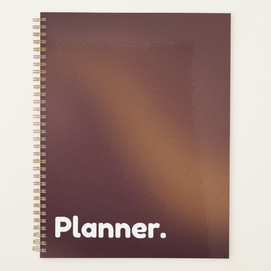 Bruine gradiënt ongedateerd planner (Voorkant)
