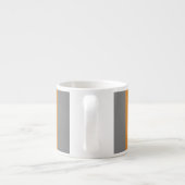 Bruine, grijze en witte strepen espresso kop (Achterkant)