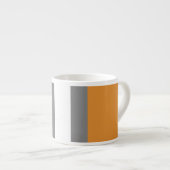 Bruine, grijze en witte strepen espresso kop (Voorkant rechts)