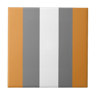 Bruine, grijze en witte strepen tegeltje