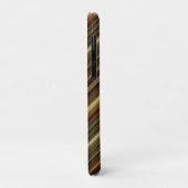 Bruine Groene en Gouden Strepen Case-Mate iPhone Case (Achterkant/links)