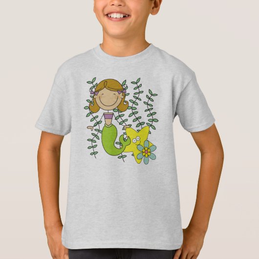 Bruine Haired Meermin T-shirt (Voorkant)