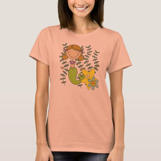 Bruine Haired Meermin T-shirt (Voorkant)