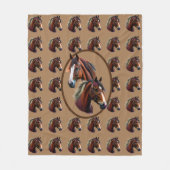 Bruine hengsten fleece deken (Voorkant)