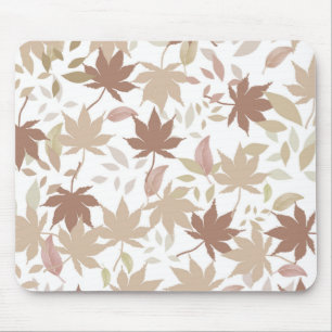 Bruine herfst Floral laat Y2K-patroon voorbijgaan Muismat
