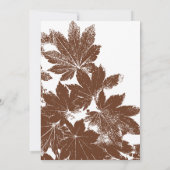 Bruine Herfst Leaf Stamp Wedding Save the Date (Achterkant)