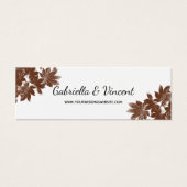 Bruine Herfst Leaf Stamp Wedding Website Kaart (Voorkant)