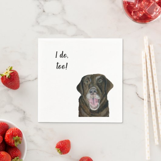 Bruine Hond Aangepaste Cocktail Servet voor Bruilo (Insitu)