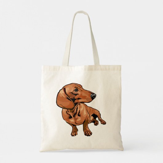 Bruine hond Canvas tas (Achterkant)