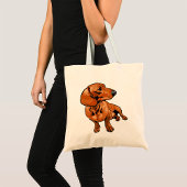 Bruine hond Canvas tas