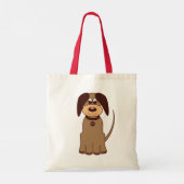 Bruine hond Canvas tas (Achterkant)
