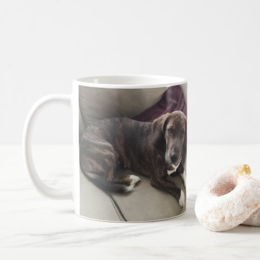 Bruine hond koffiemok (Met donut)