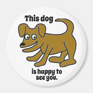 Bruine hond magneet