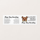 Bruine hond met bot, dog instapmodel visitekaartjes (Buitenkant ongevouwen)