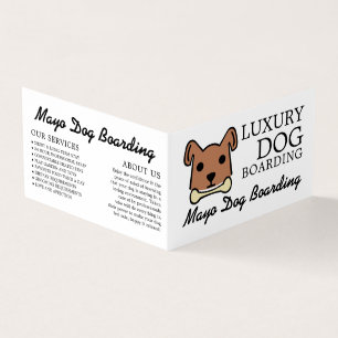 Bruine hond met bot, dog instapmodel visitekaartjes