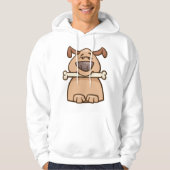 Bruine hond met een beenmantel hoodie (Voorkant)