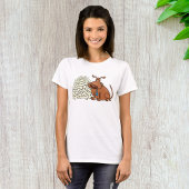 Bruine hond met stapel Botten Schattige huisdier T-shirt