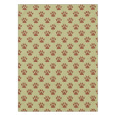 Bruine hond pootafdrukken patroon tafelkleed (Voorkant)