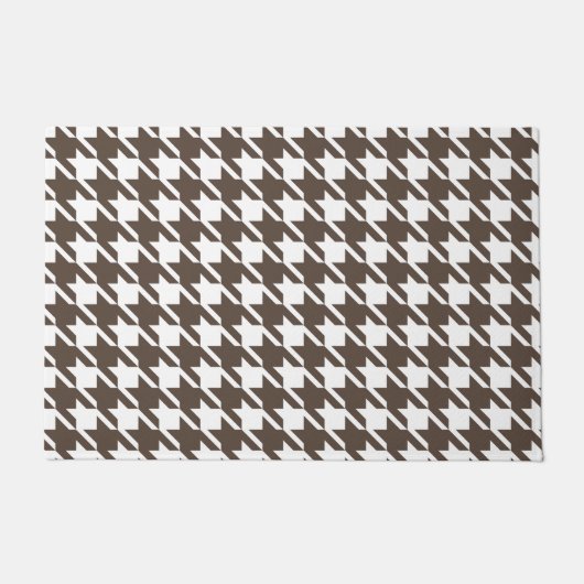 Bruine Houndstooth Deurmat (Voorkant)