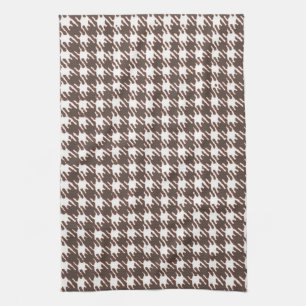  bruine houndstooth theedoek