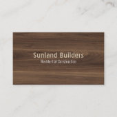 Bruine houten korrels visitekaartje (Voorkant)