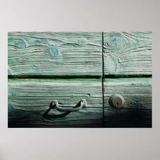 Bruine houten lade poster