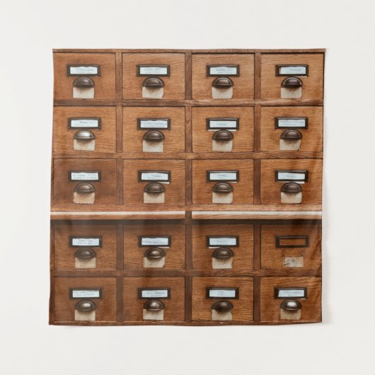 Bruine houten lade wandkleed (Voorkant)