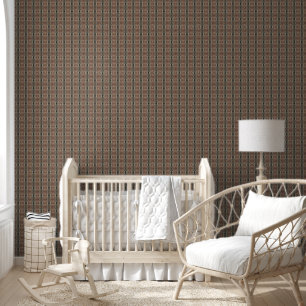 Bruine houten plank klein patroon behang