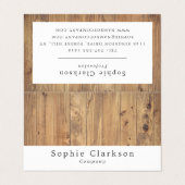 bruine houten planten, bijtende dubbele loyaliteit visitekaartjes (Buitenkant ongevouwen)