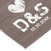 Bruine houtnerf land bruiloft tafel loper (Hoek)