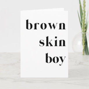 Bruine Huid Jongen Melanin Koning Prins Verjaardag Kaart