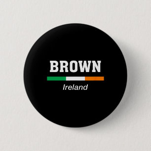 Bruine Ierse familienaam St. Patrick's Day Ierland Ronde Button 5,7 Cm