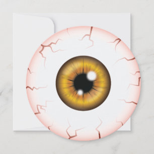 Bruine Iris Oogbal Bloeddoorlopen Oog Halloween Fe Kaart