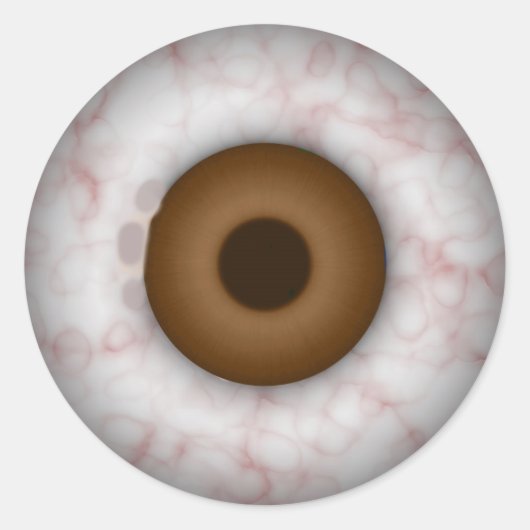 Bruine Iris Oogbal Sticker (Voorkant)