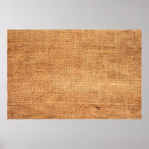 Bruine jute stof achtergrond of zakkengoed poster