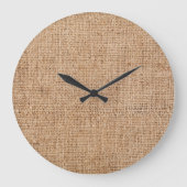 Bruine juten textuur, rustieke zakdoek. grote klok (Voorkant)