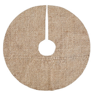 Bruine juten textuur, rustieke zakdoek. kerstboom rok