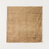 Bruine juten zak: geweven doek achtergrond wandkleed (Voorkant)