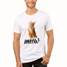 Bruine Kat die omhoog Kijkt T-shirt | Cute Feline 