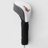 Bruine Kat met Kristallen Golfheadcover (Schuin)