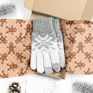 Bruine kerstman van gemberkoek tissuepapier
