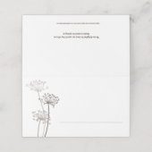 Bruine kervel geïnkte kunst bloem hoofden bruiloft (Buitenkant ongevouwen)