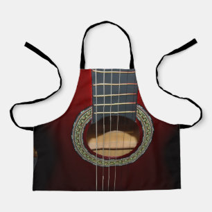 Bruine klassieke gitaar, Kinder full print Schort