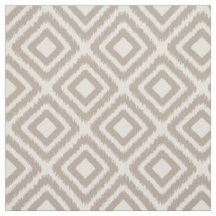 Bruine kleur moderne Ikat diamant patroon Stof