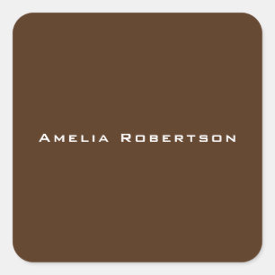 Bruine kleur Trendy Moderne Professionele Douane Vierkante Sticker