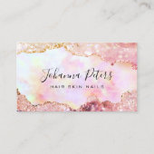 bruine kleuren faux glitter visitekaartje (Voorkant)