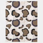 Bruine Koe afdrukken Fleece Deken (Voorkant)