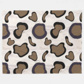 Bruine Koe afdrukken Fleece Deken (Voorkant (Horizontaal))