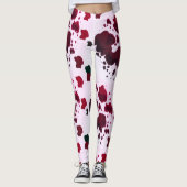 Bruine Koe afdrukken Leggings (Voorkant)